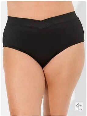 NEW Torrid 3 Microfiber Mid-Rise Cheeky Panty, Black, V-Front